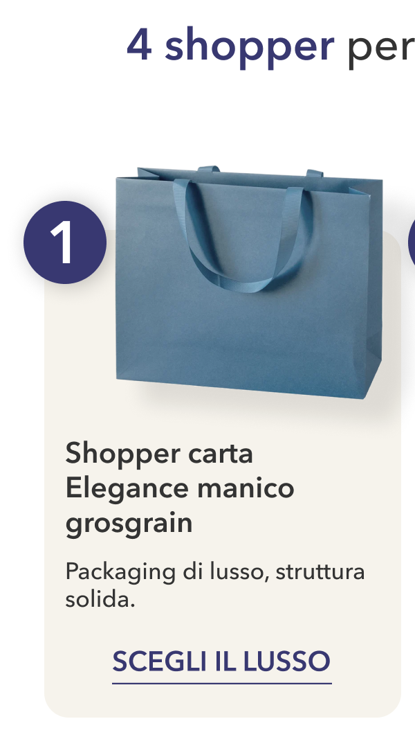Shopper carta Elegance manico grosgrain