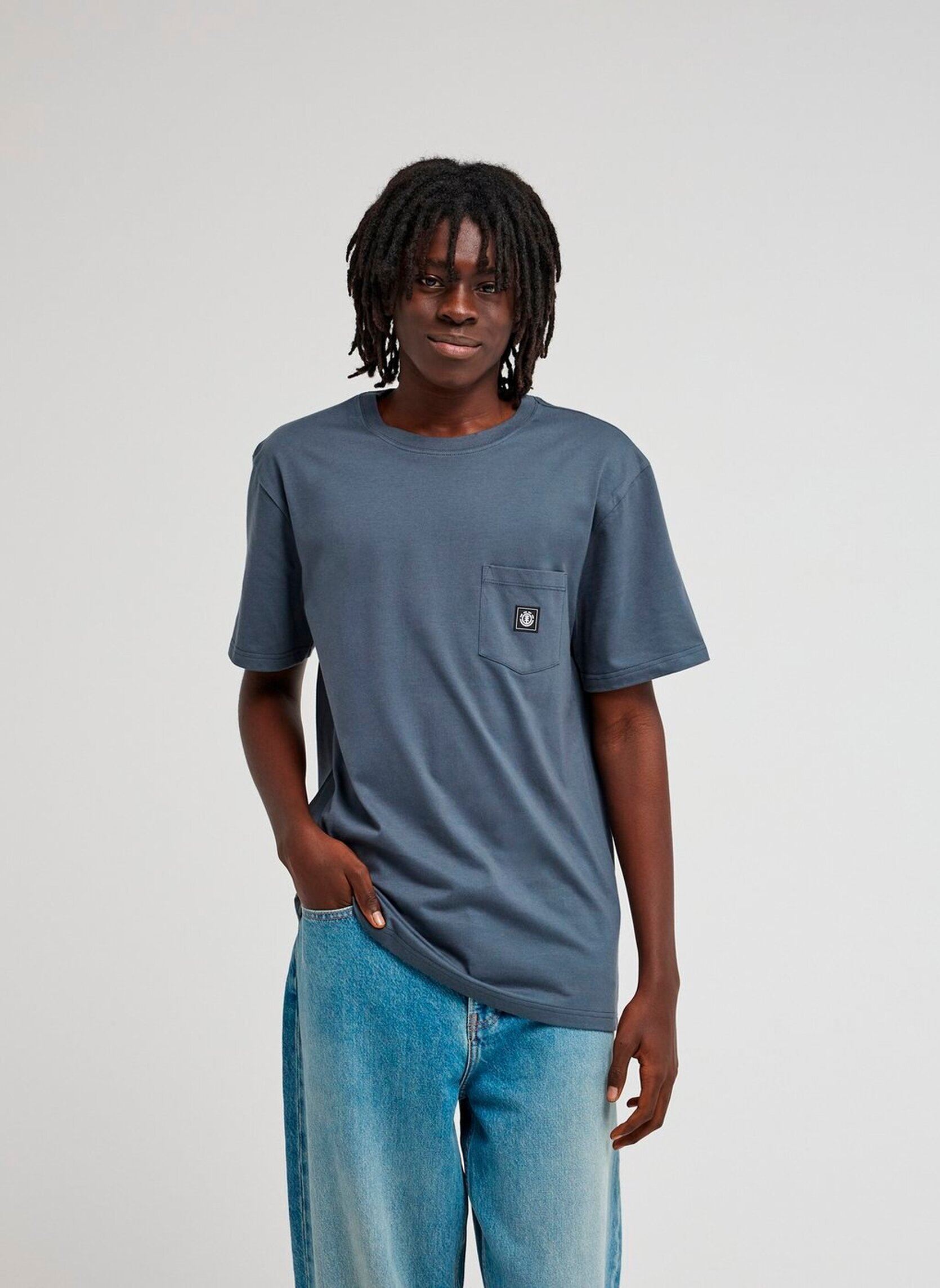 Element Tee-shirts Icon Label Pocket Ss homme bleu