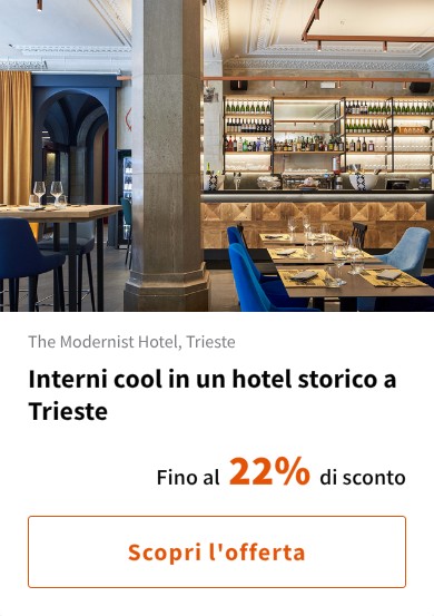 Interni cool in un hotel storico a Trieste