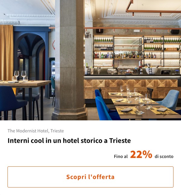 Interni cool in un hotel storico a Trieste
