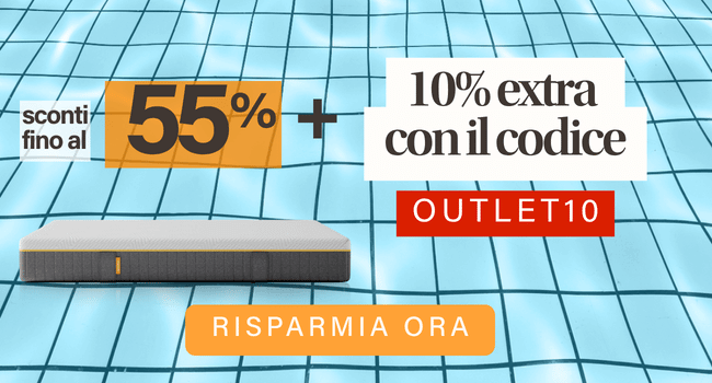 sconti fino al 55%+ 10% extra con il codice OUTLET 10 RISPARMIA ORA