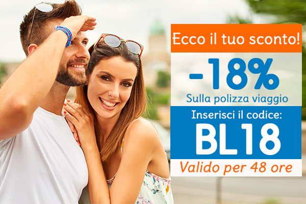 Sconto del 18% sulle polizze Viaggi Sicuri