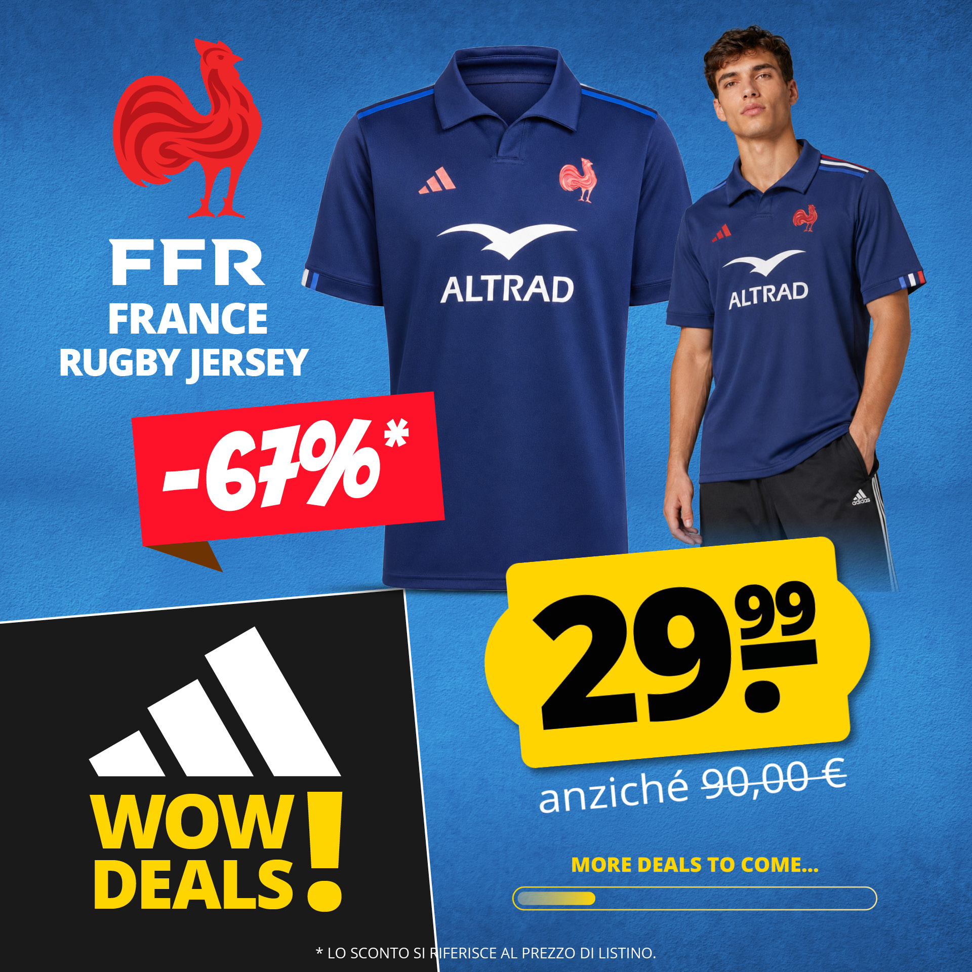 francia ffr rugby adidas uomo maglia per il gioco in casa