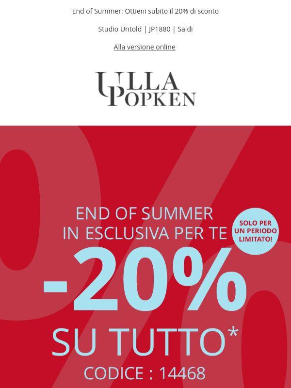 In esclusiva per te: 20% di sconto 💝