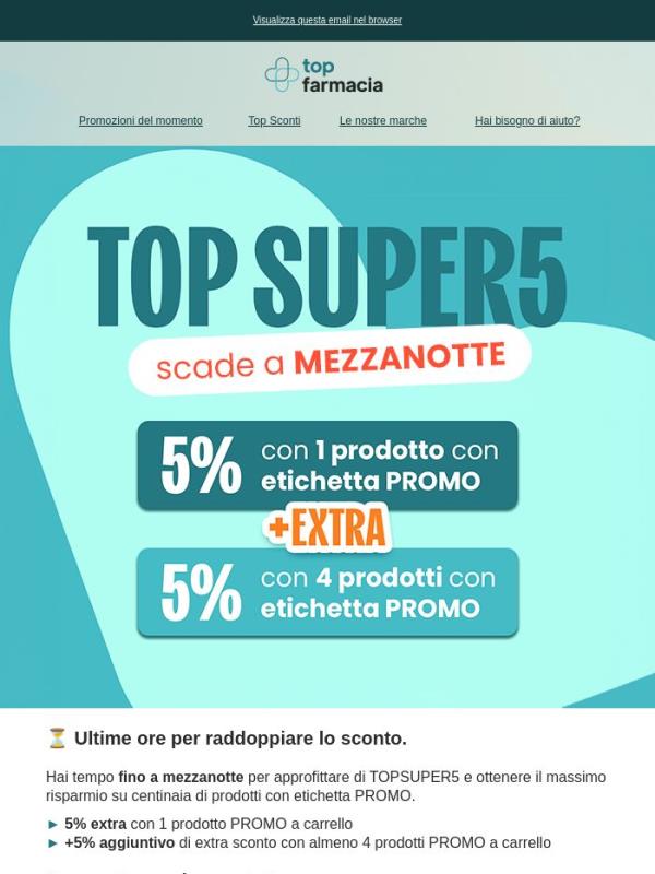 ⏳ Hai ancora il tuo 5%+5%: non lasciarlo scadere