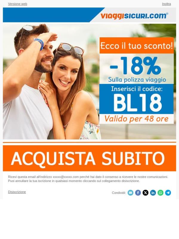 - 18% su tutte le nostre polizze!