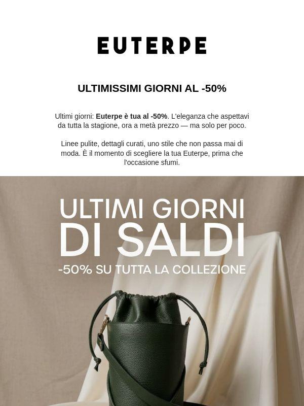 Ultimi giorni di saldi al -50% ✨