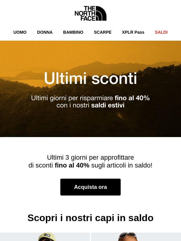 Ultimi tre giorni di Saldi: fino al 40% di sconto!
