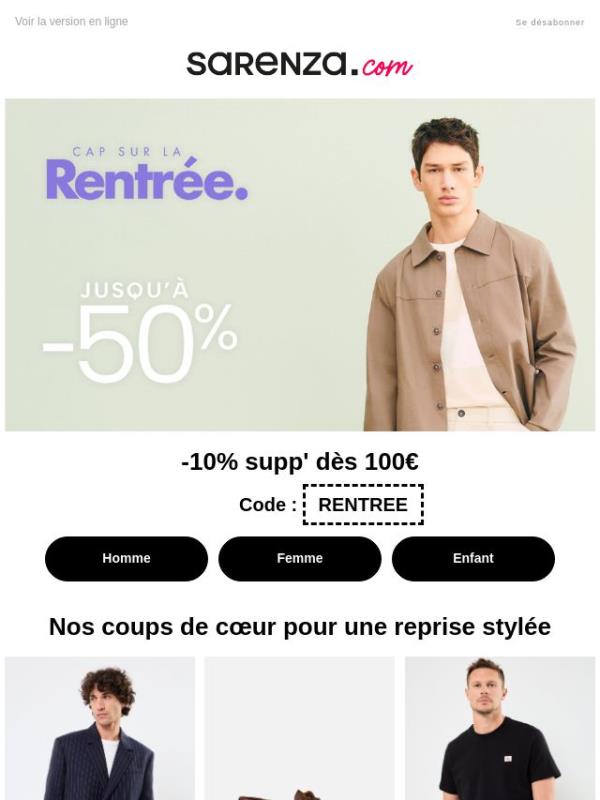 DERNIERES HEURES : 🔥 jusqu'à -50% + 10% SUPP craquez ✨