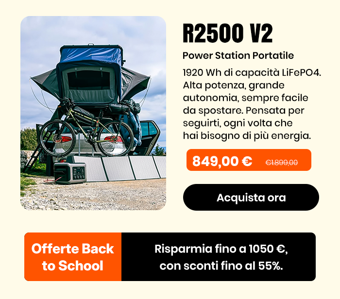 R2500 V2 Power Station Portatile 2500W 1920Wh