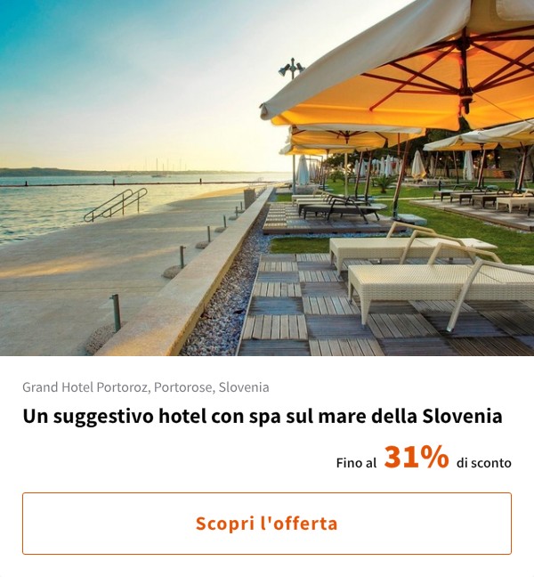 Un suggestivo hotel con spa sul mare della Slovenia