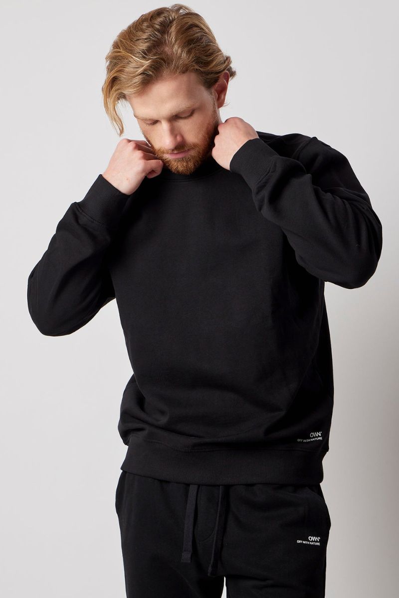 Set Felpa Girocollo + Joggers Nero