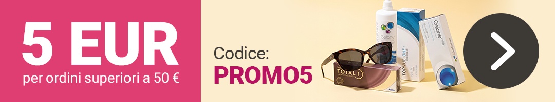 5€ di sconto per ordini superiori a 50€ - codice PROMO5