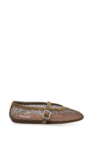 Fishnet ballet flats