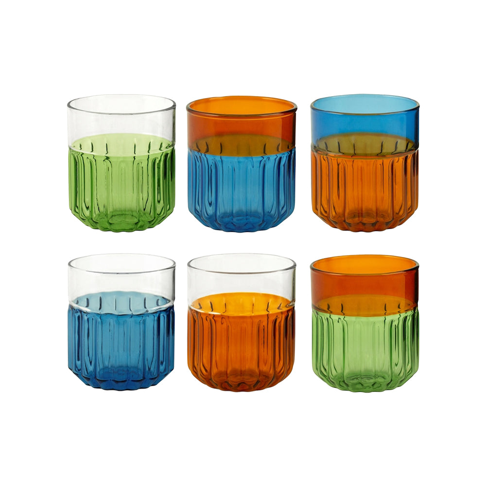 37 cl - Factory Bicchiere Acqua In Vetro Borosilicato - Set 6 Pz