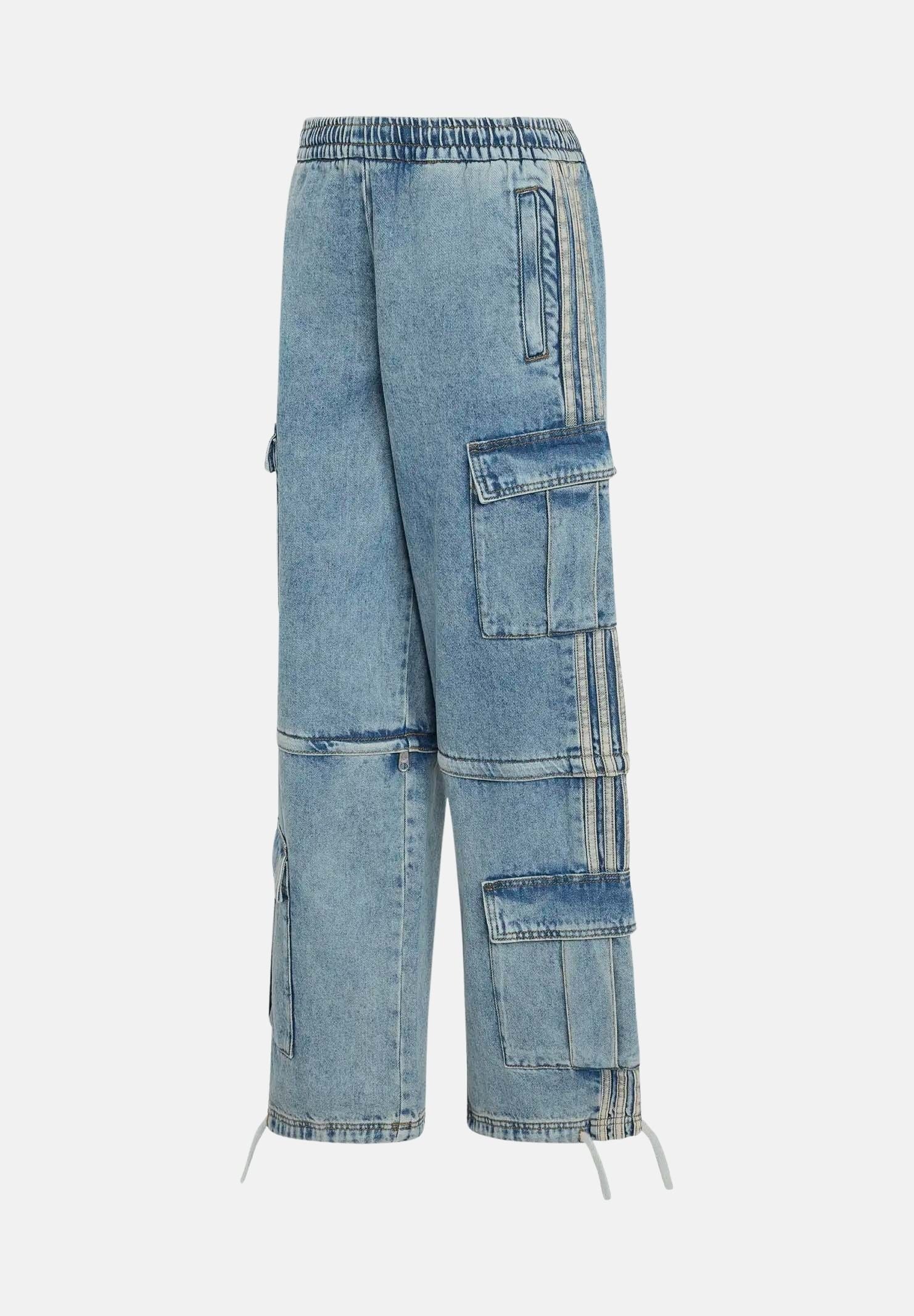 Image of ADIDAS ORIGINALS Jeans cargo Blue blu da uomo e donna con tasche applicate