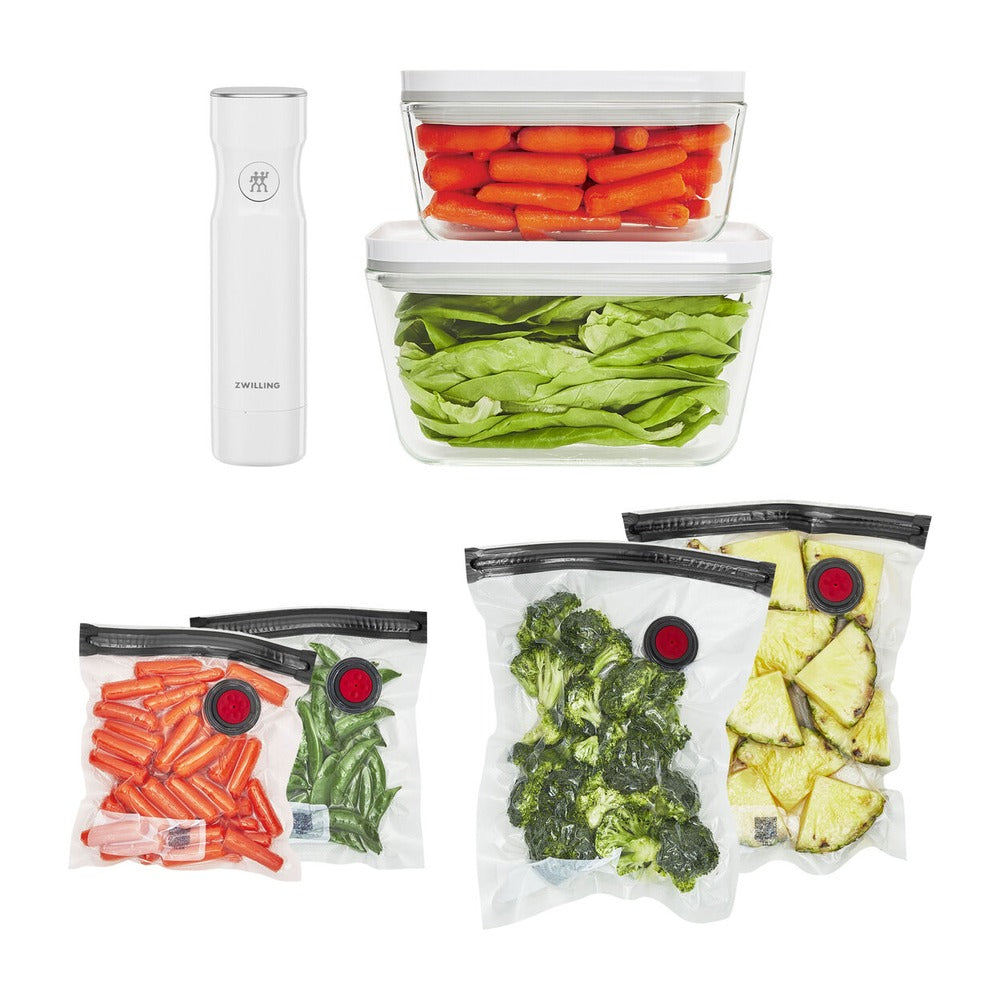 Fresh & Save Start Set Kit Sottovuoto Con Contenitori In Vetro e Pompetta Per Sottovuoto - Set 7 Pz