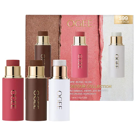 Crystal Contour Collection - Cream Bronzer Blush and Highlighter Set