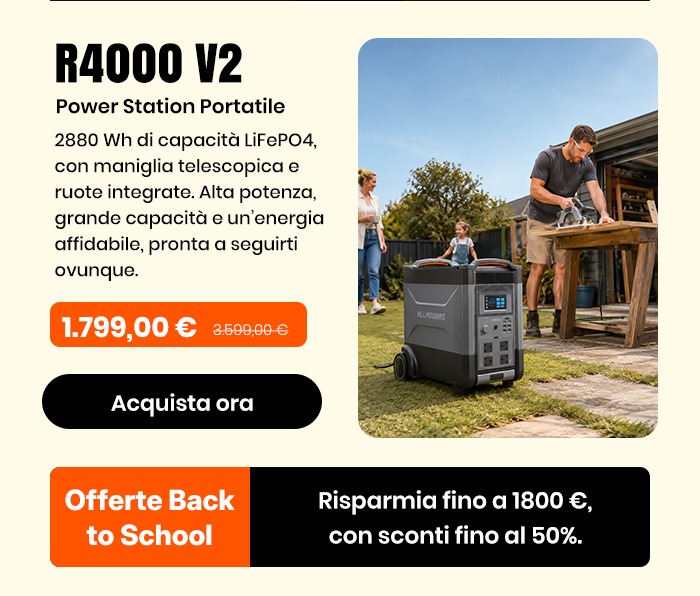 R4000 V2 Power Station Portatile 4000W 2880Wh