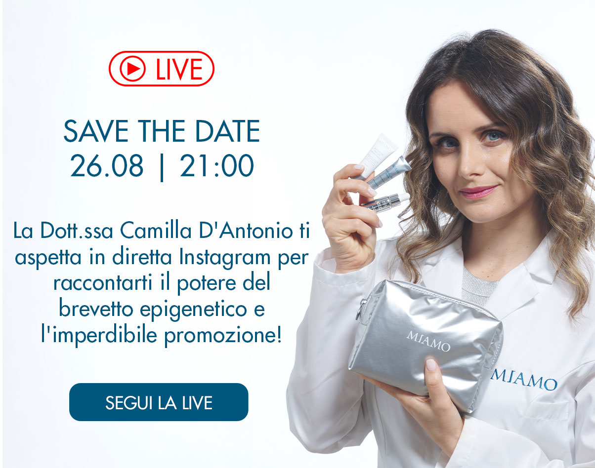 live della dott.ssa Camilla D'Antonio il 26.08 alle 21 per parlare del potere del brevetto epigenetico e l'imperdibile promozione
