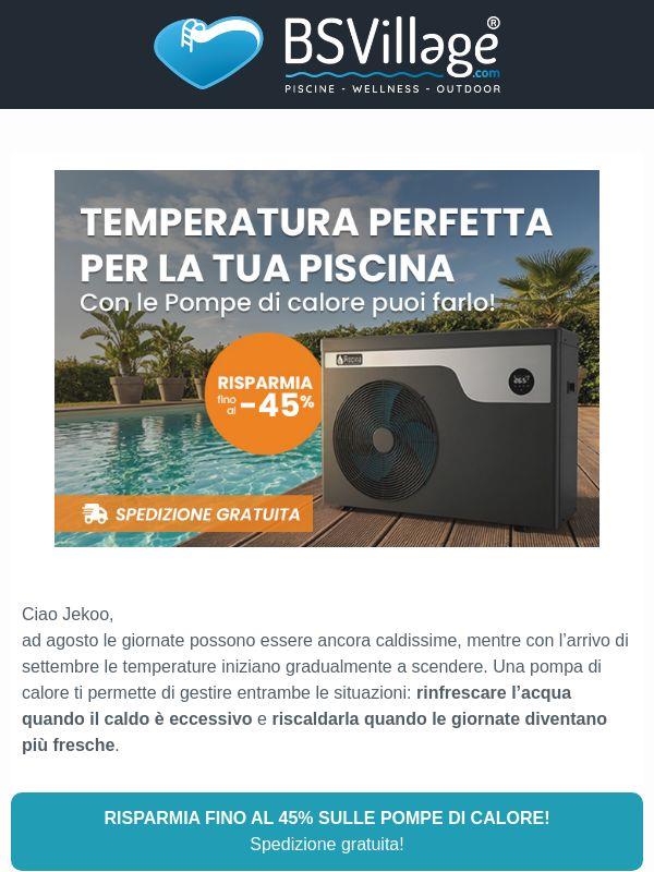 -45% sulle Pompe di Calore, raffresca o riscalda l'acqua