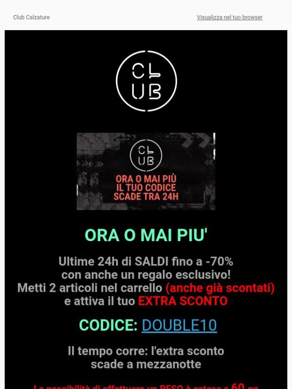 ORA o MAI PIU' ⏰ 24H EXTRASCONTO