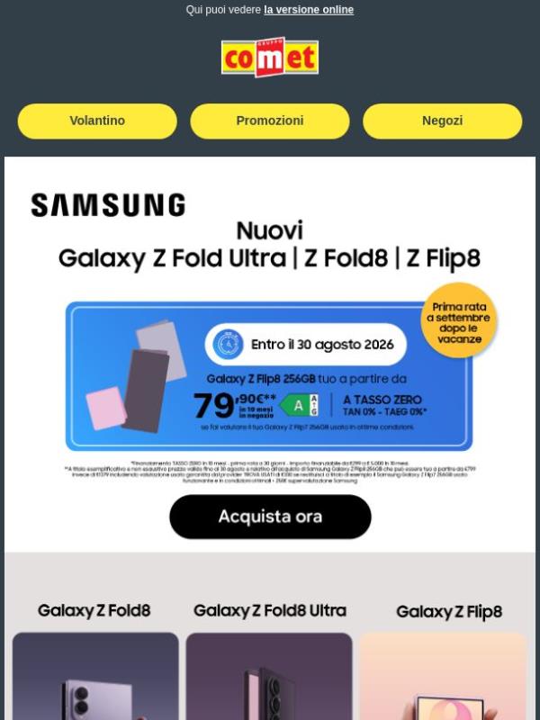 Acquista Galaxy Z Fold8 | Ultra | Z Flip8 ✨