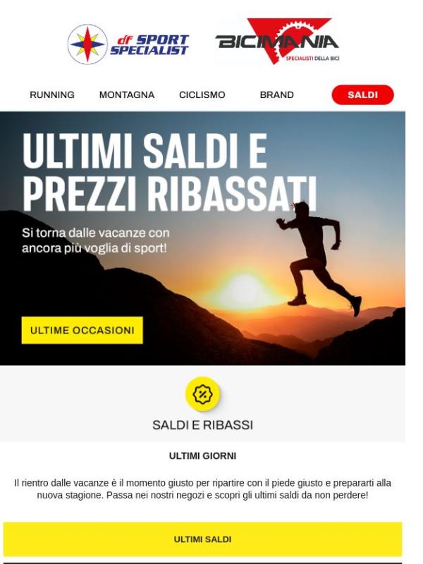 Ultimi saldi e ribassi 🎯
