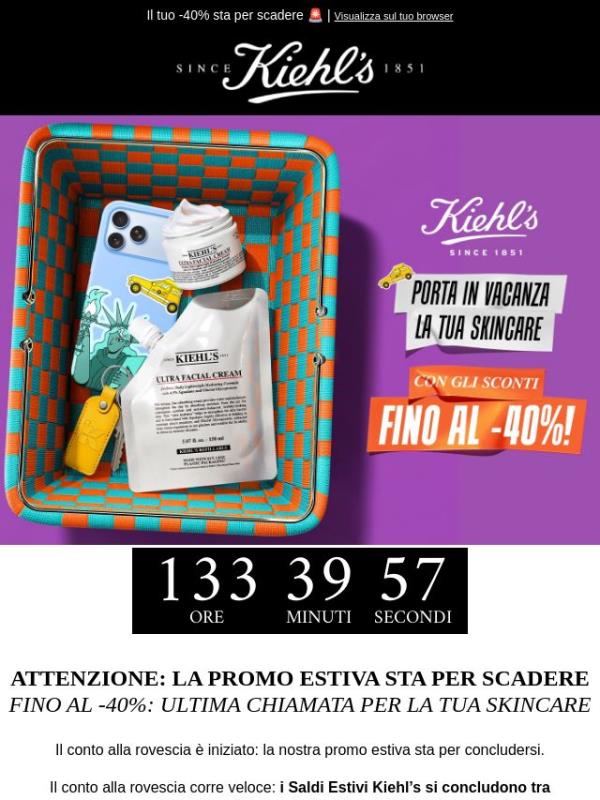 Ancora pochi giorni alla fine dei Saldi Estivi Kiehl's