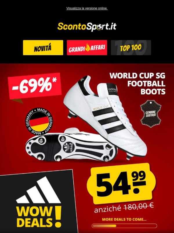 🆕 La collezione adidas World Cup è appena arrivata tra le offerte WOW!
