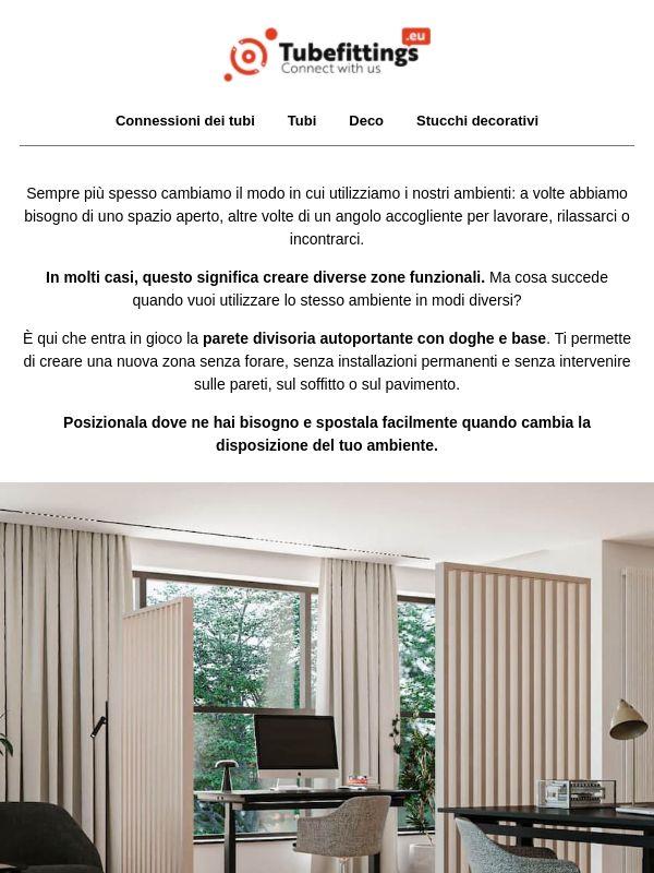 Crea il tuo spazio a modo tuo – parete divisoria autoportante