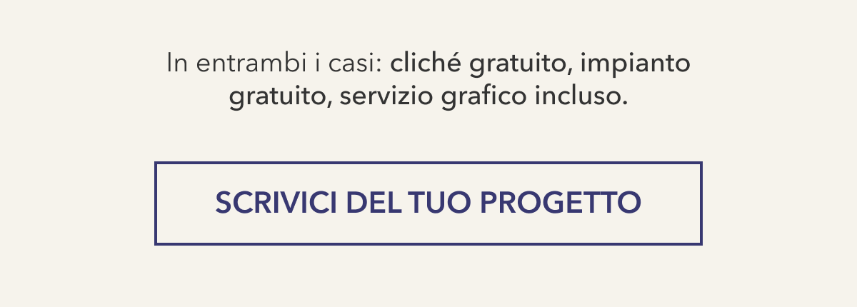 Scrivici del tuo progetto