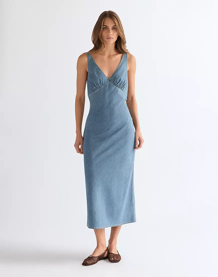 Slim Bias Slip Lightweight Dress in Bohemian Bliss