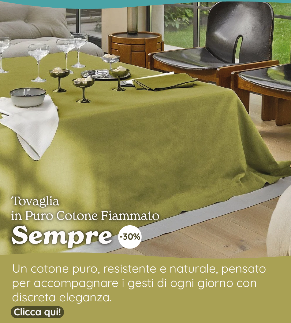 Tovaglia in Puro Cotone Fiammato - Sempre