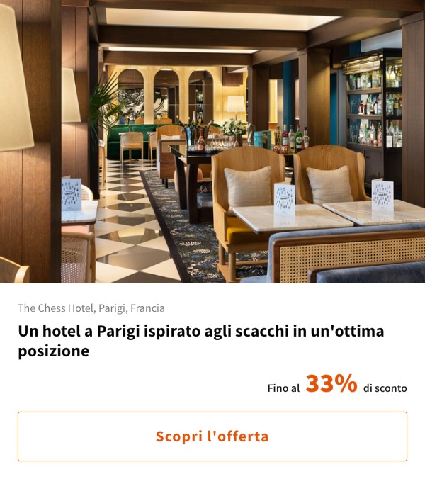 Un hotel a Parigi ispirato agli scacchi in un'ottima posizione