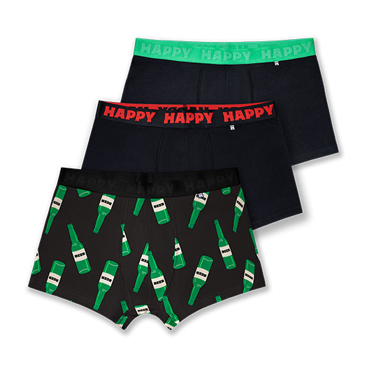 Confezione da 3 boxer corti da birra