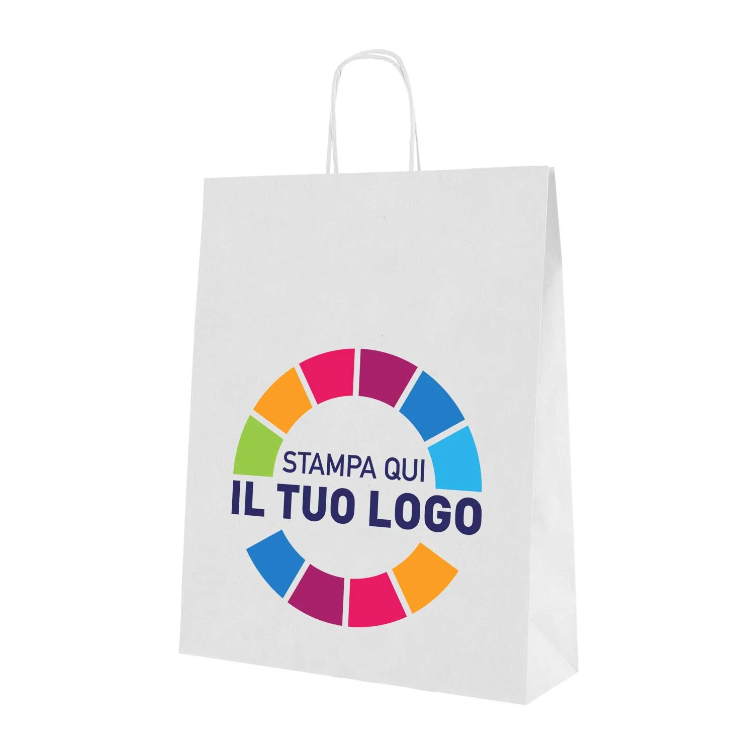 Image of Shopper Carta Cordino Stampa 1-2 lati a Colori