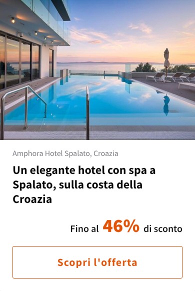 Un elegante hotel con spa a Spalato, sulla costa della Croazia