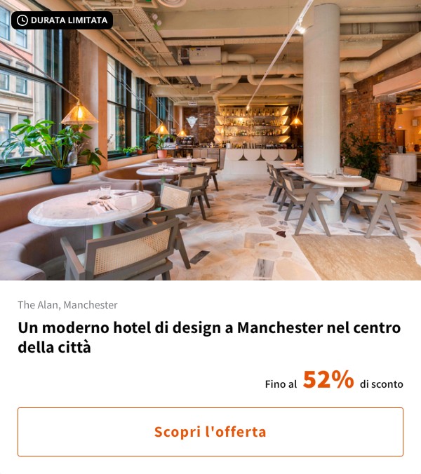 Un moderno hotel di design a Manchester nel centro della città