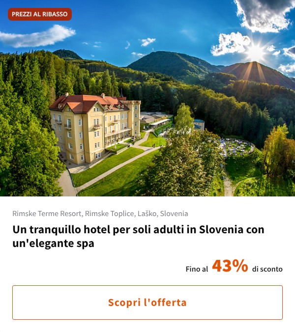 Un tranquillo hotel per soli adulti in Slovenia con un'elegante spa