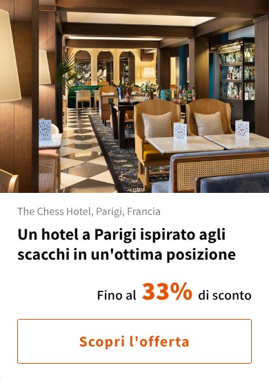 Un hotel a Parigi ispirato agli scacchi in un'ottima posizione