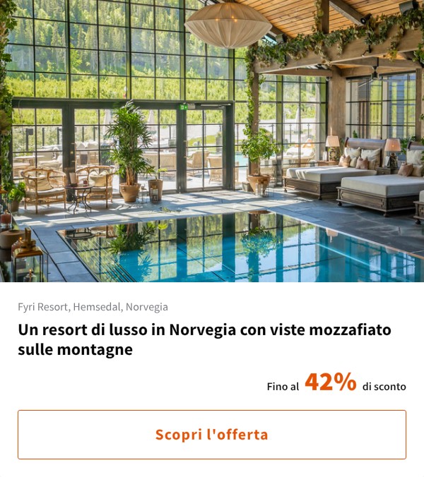 Un resort di lusso in Norvegia con viste mozzafiato sulle montagne