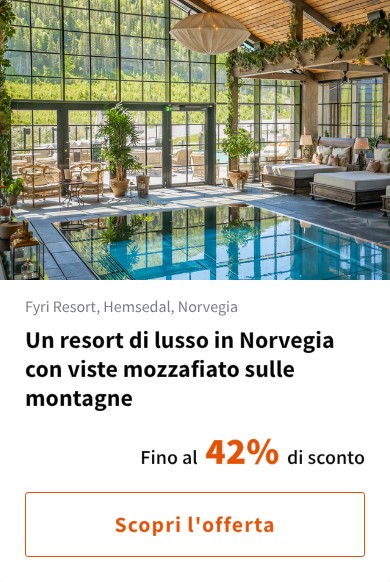Un resort di lusso in Norvegia con viste mozzafiato sulle montagne