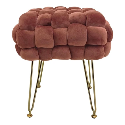 Pouf Intrecciato Sophie in Velluto 38x42,5 cm