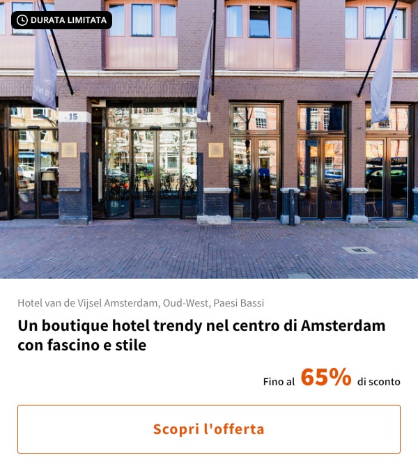 Un boutique hotel trendy nel centro di Amsterdam con fascino e stile