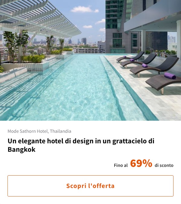 Un elegante hotel di design in un grattacielo di Bangkok