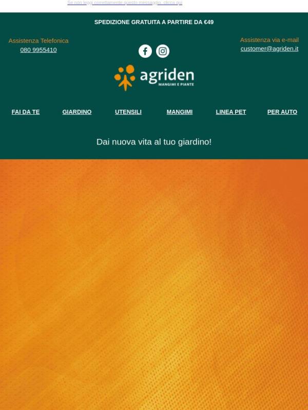 Il tuo Giardino è pronto a rifiorire? Scopri la promo Agriden 🌿