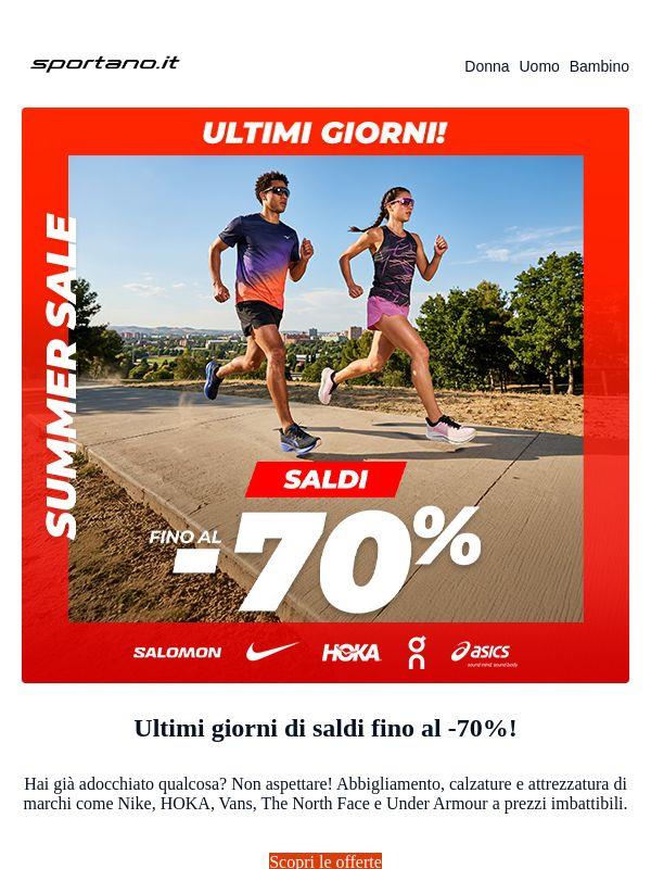 Ultima occasione per lo sport fino al 70% in meno!