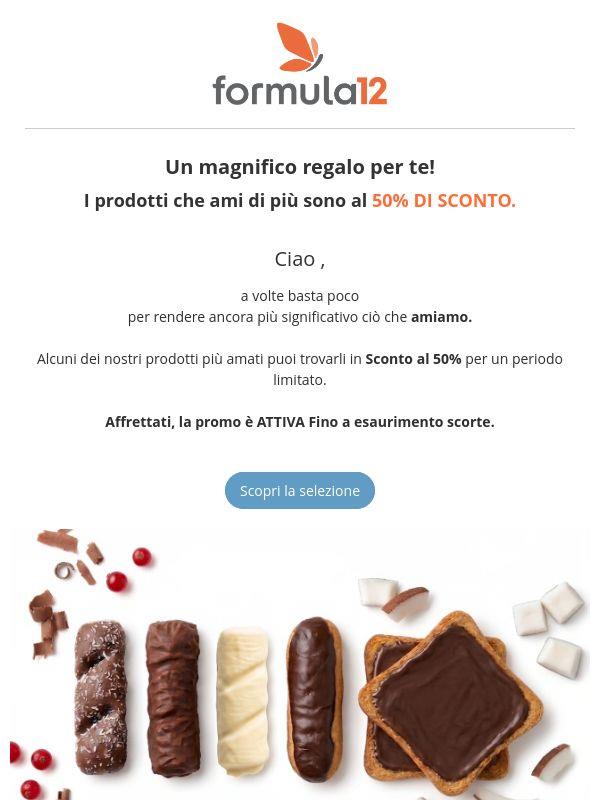 Un magnifico regalo per te: -50% sui prodotti più amati.