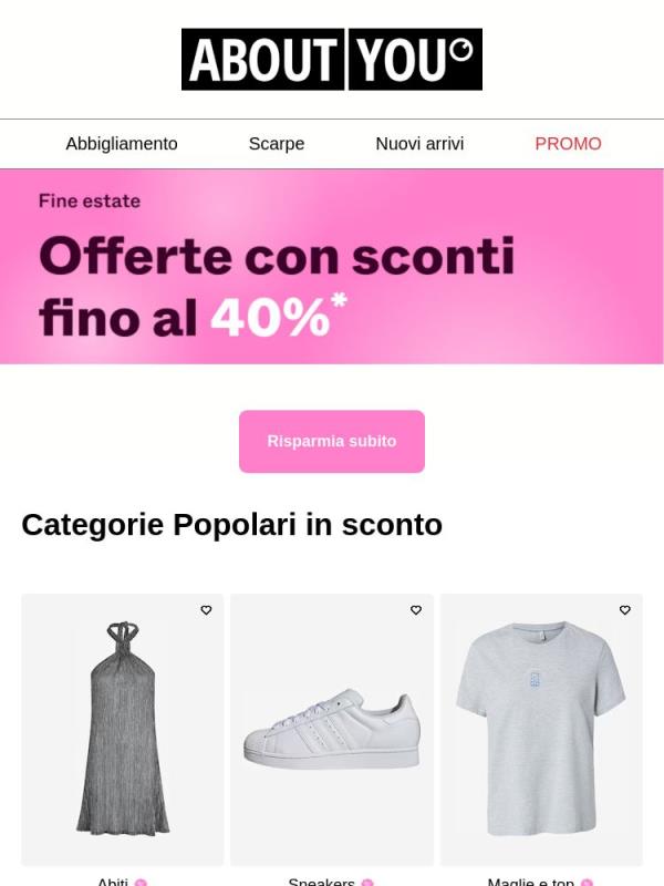 Da ora:  Offerte fino al 40% di sconto